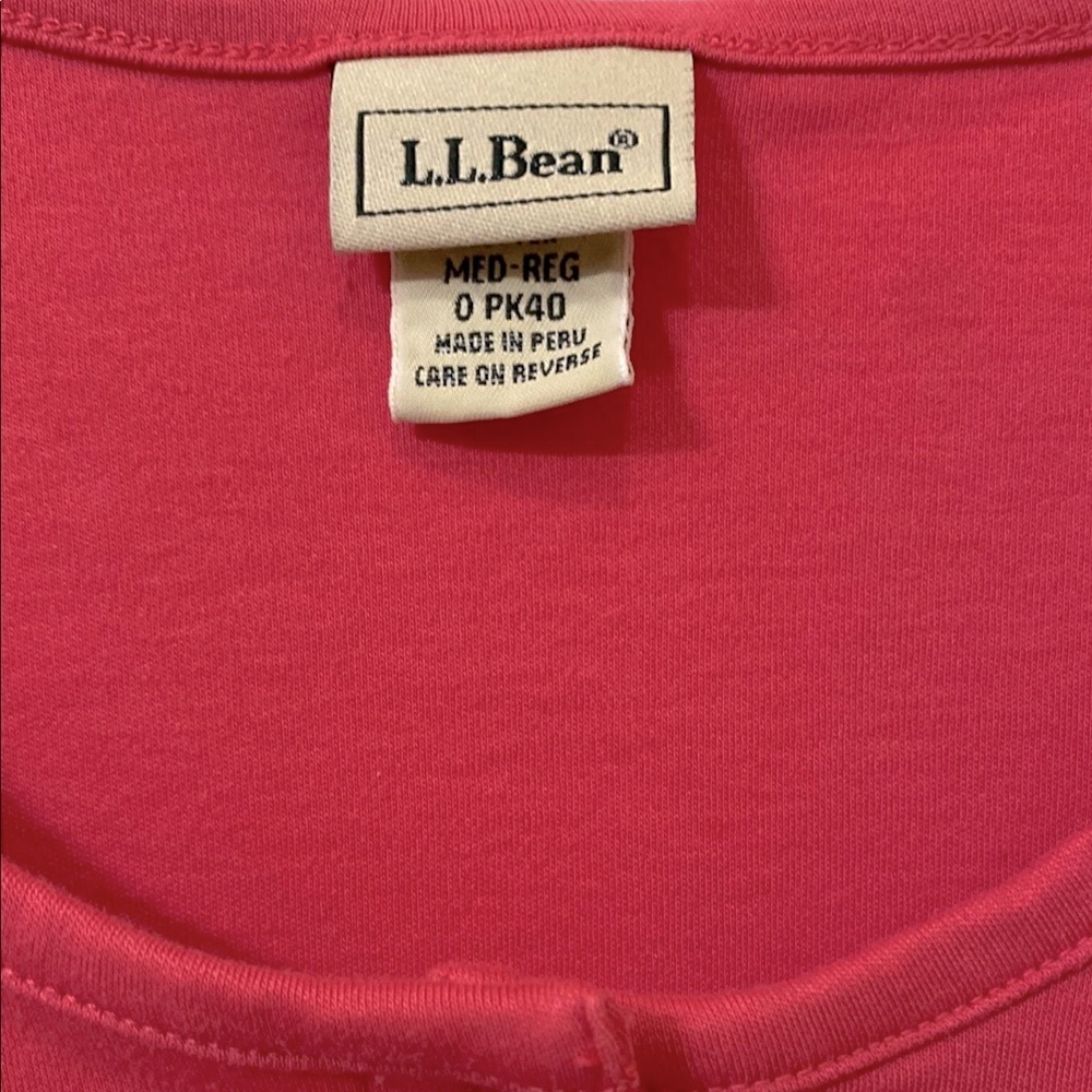 L.L. Bean Pink Long Sleeve Fitted Cardigan - Picture 2 of 8